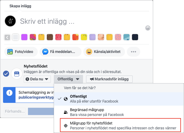 organiska räckvidd på Facebook